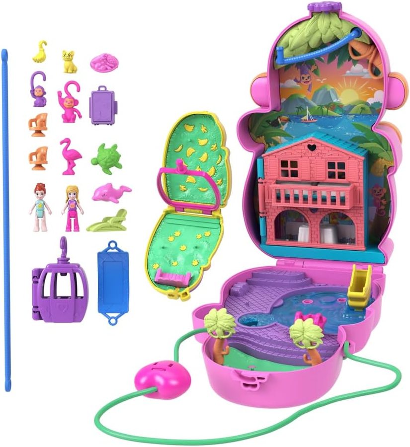 Polly Pocket 2-in-1 Momma Monkey & Baby Wearable Compact — view 5