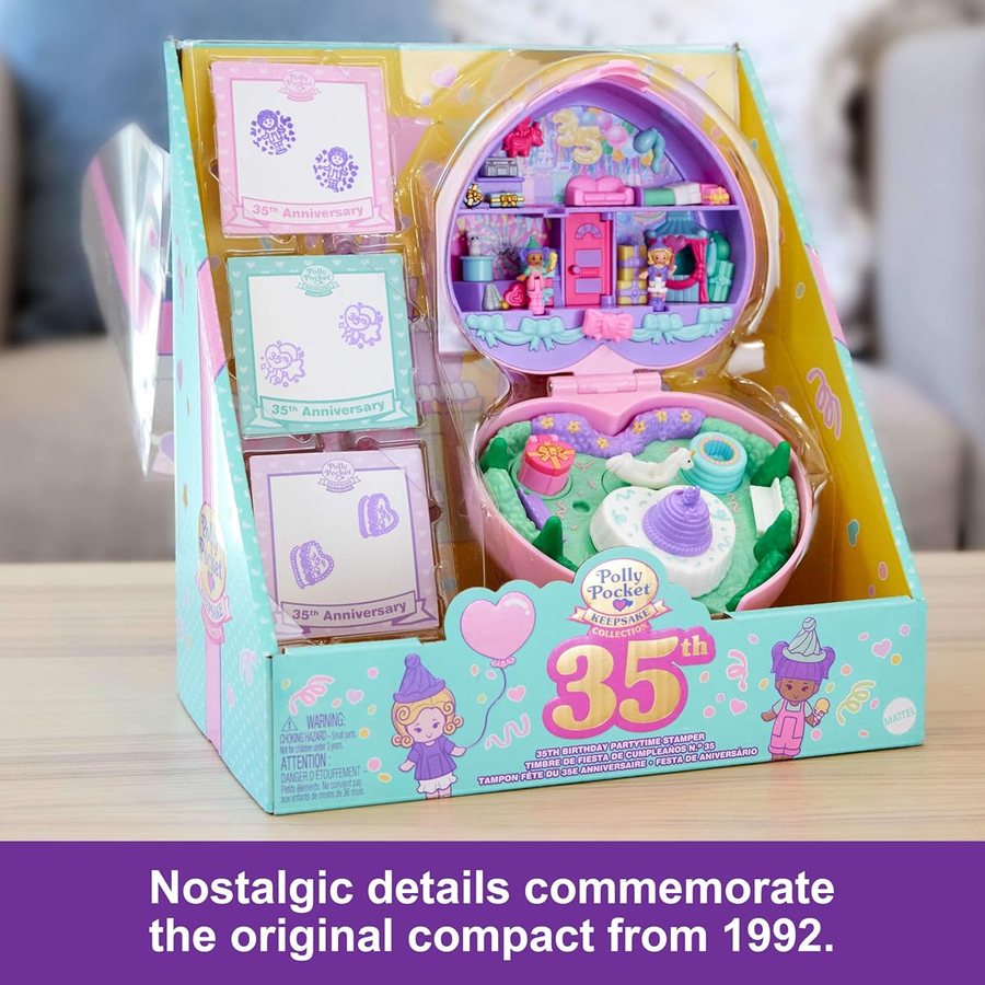 Polly Pocket 35th Birthday Partytime Stamper Heritage Compact — view 3