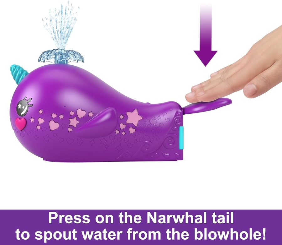 Polly Pocket Sparkle Cove Narwhal Boat Playset — view 3