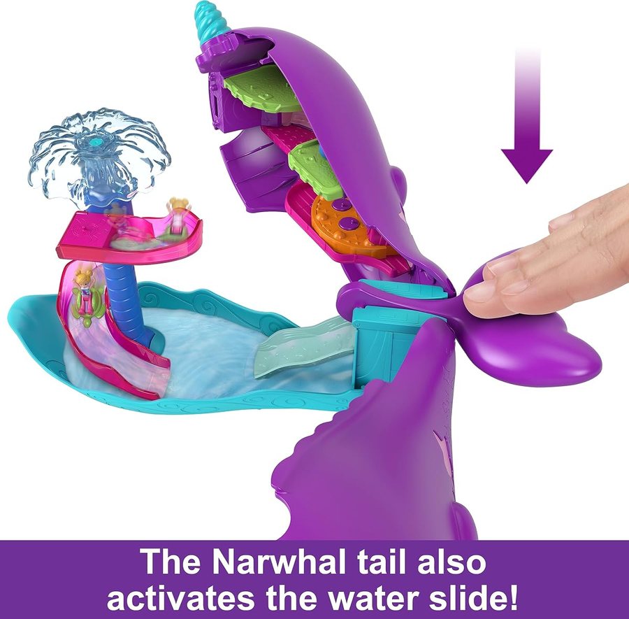 Polly Pocket Sparkle Cove Narwhal Boat Playset — view 4