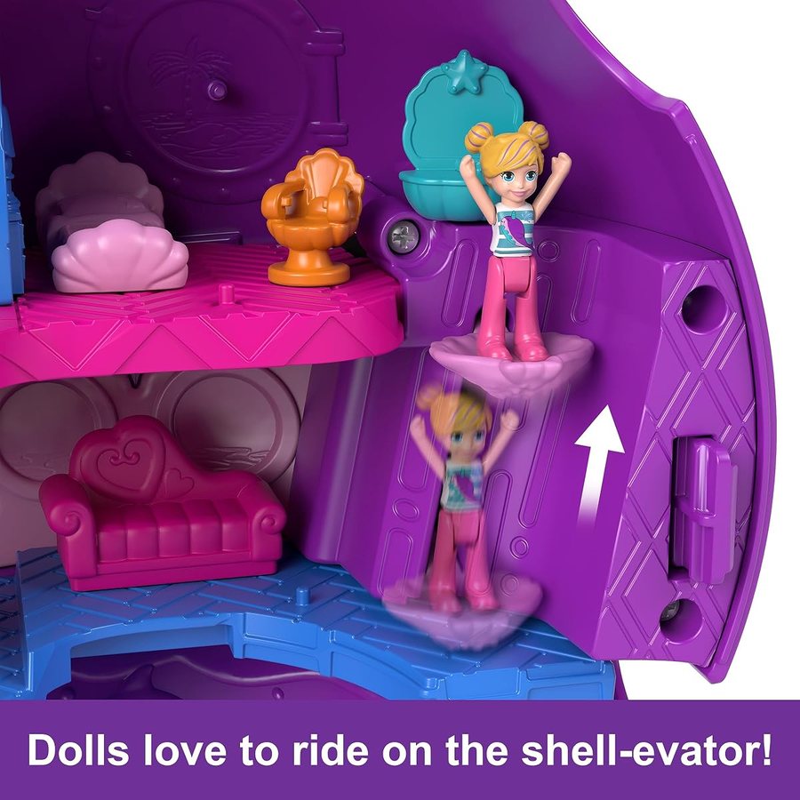 Polly Pocket Sparkle Cove Narwhal Boat Playset — view 5