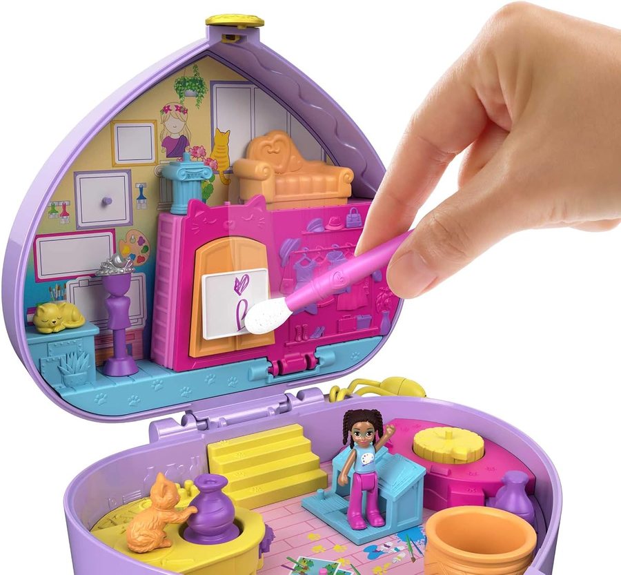 Polly Pocket Starring Shani Art Studio Compact — view 4