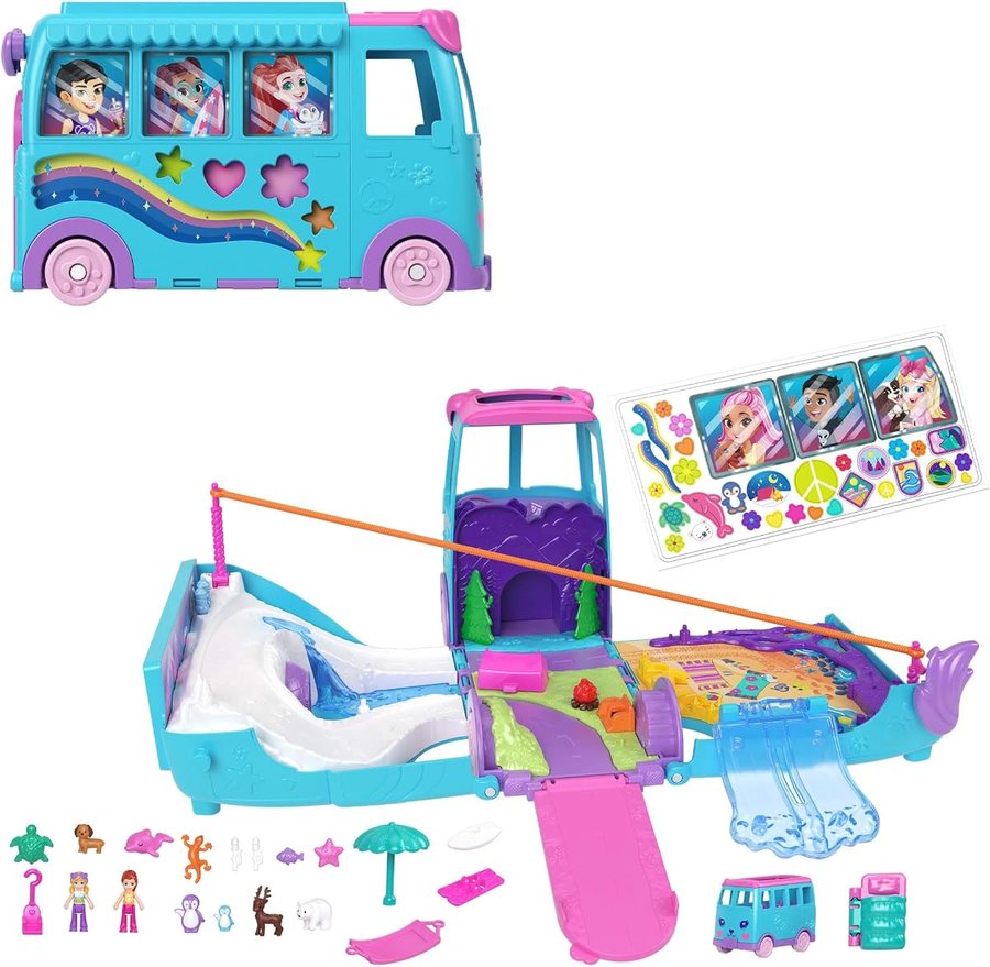 Polly Pocket Transforming Pet Mobile Adventure Playset